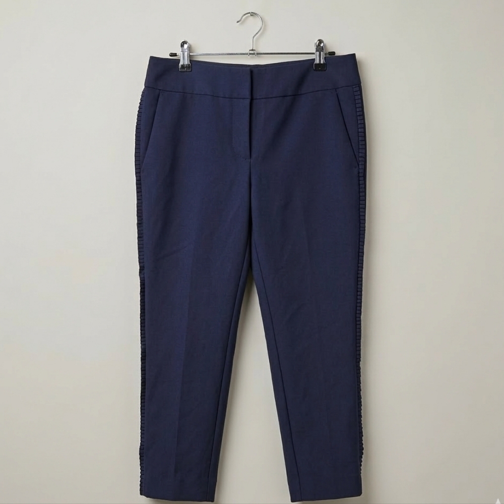 LOFT Marisa Tuxedo Pant Trousers Sz 4P 4 Petite NWT Navy